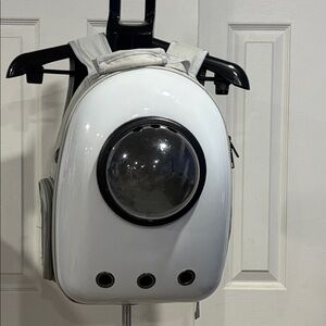 White Pet Carrier Backpack